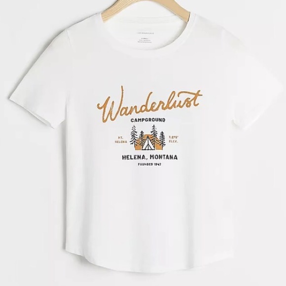 Wanderlust campground tshirt Clearance